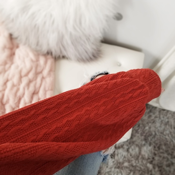 Long Fall Cardigan Cozy Cable Knit Sweater Button Down Cardi Pockets - Picture 9 of 9